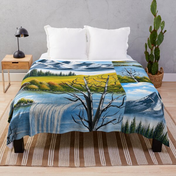 Item preview, Blue Cold Mountains Snowy Waterfall River designed and sold by MarlinMatt.