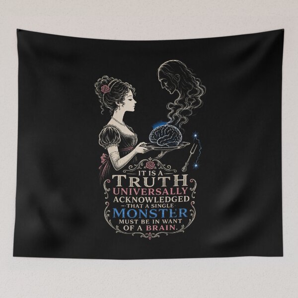 Item preview, Pride and Prejudice Halloween: Monster Wants a Brain designed and sold by Fenay Designs.