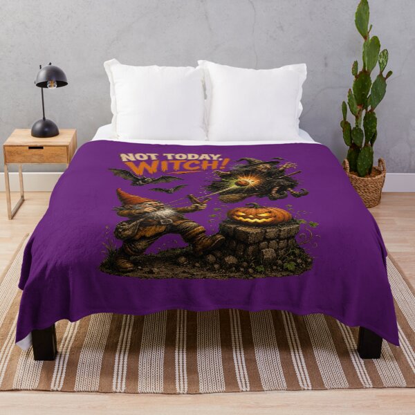 Item preview, Gnome vs Witch – Slingshot Showdown | Funny Halloween Vintage Design designed and sold by Alpine-Ink.