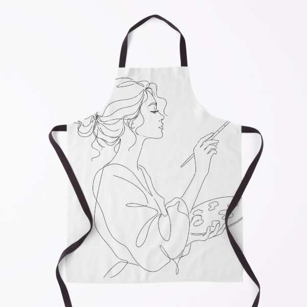 Item preview, Elegant Female Artist Minimal Line Art designed and sold by MWprint.