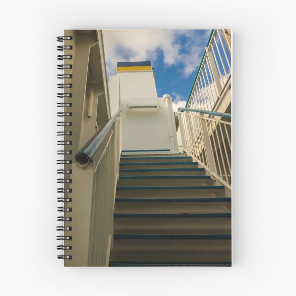Item preview, Outdoor Blue and White Staircase Leading Up Toward Sky With Dramatic Perspective designed and sold by Nmallia.