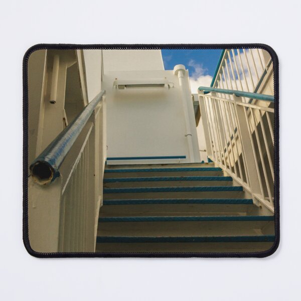 Item preview, Outdoor Blue and White Staircase Leading Up Toward Sky With Dramatic Perspective designed and sold by Nmallia.