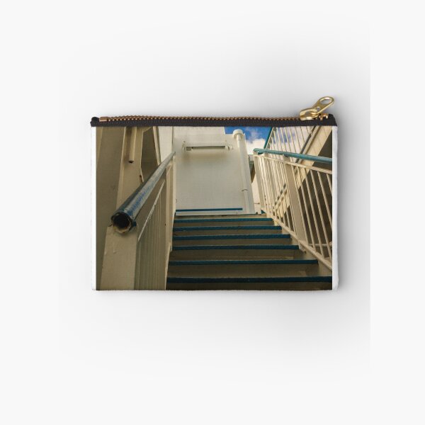 Item preview, Outdoor Blue and White Staircase Leading Up Toward Sky With Dramatic Perspective designed and sold by Nmallia.