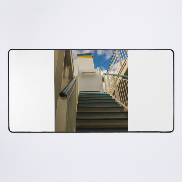 Item preview, Outdoor Blue and White Staircase Leading Up Toward Sky With Dramatic Perspective designed and sold by Nmallia.