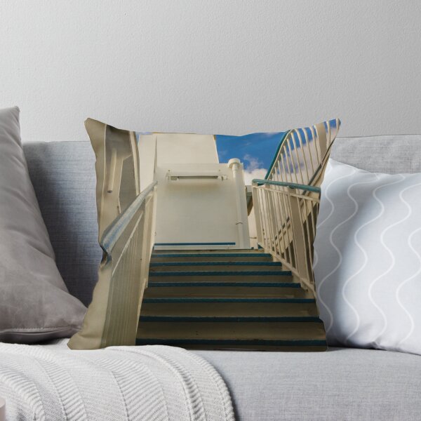 Item preview, Outdoor Blue and White Staircase Leading Up Toward Sky With Dramatic Perspective designed and sold by Nmallia.