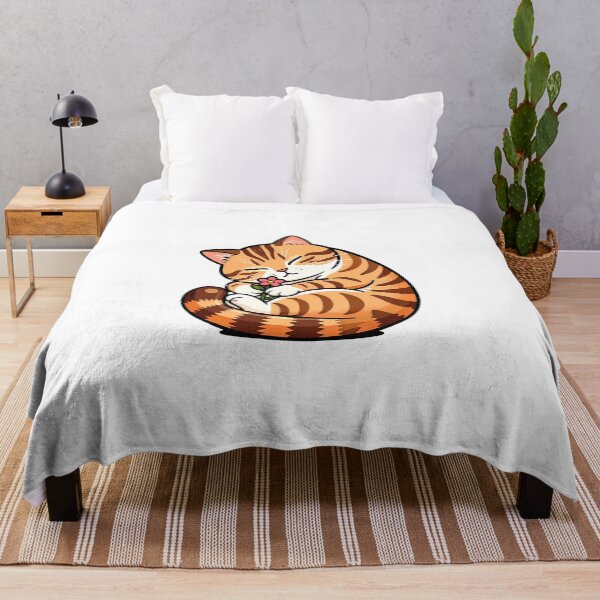 Item preview, Sleeping Tabby Cat with Flower designed and sold by Lilith.3x313 Vault.