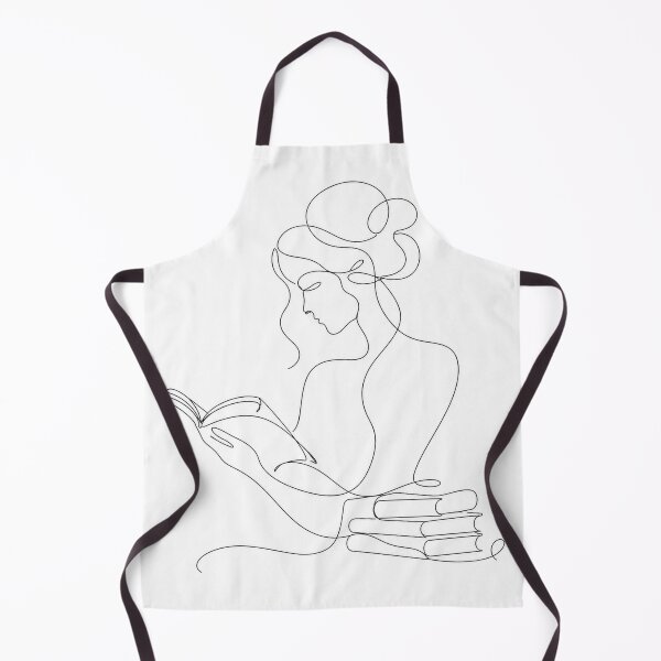 Item preview, Elegant Woman Reading Minimal Line Art designed and sold by MWprint.
