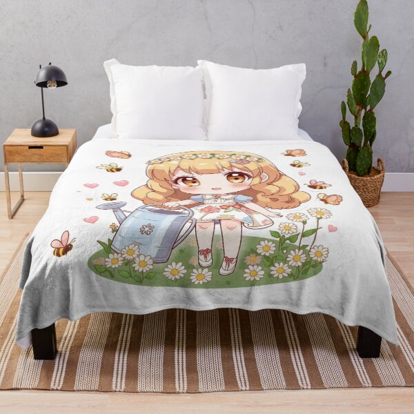 Item preview, Flower Fairy Chibi Girl PNG Sticker | Cute Original Anime Character | Kawaii Pastel Aesthetic Vinyl Decal | Laptop, Journal & Water Bottle designed and sold by Stylestickers55.