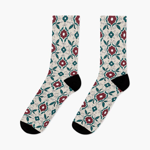 Item preview, Burgundy & Green Floral Seamless Patter designed and sold by Dsquare1.