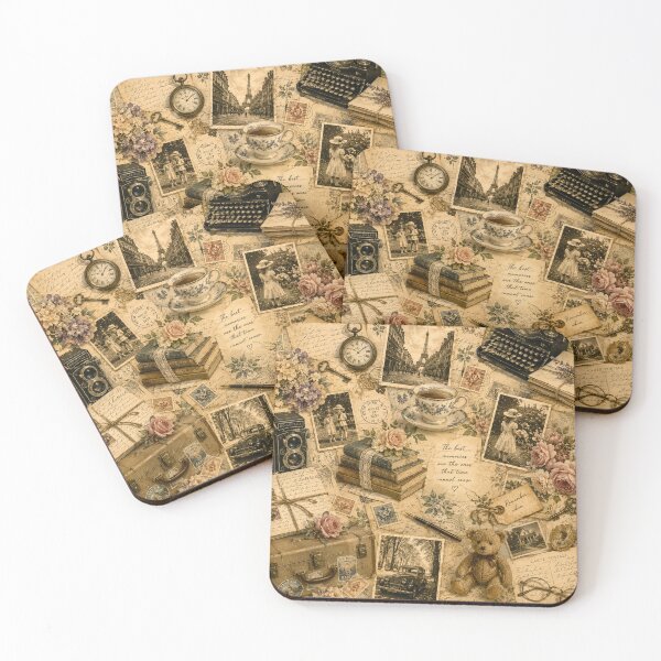 Item preview, Vintage Paris Memories Collage – French Ephemera, Antique Letters & Cottagecore Nostalgia designed and sold by rimmatv.