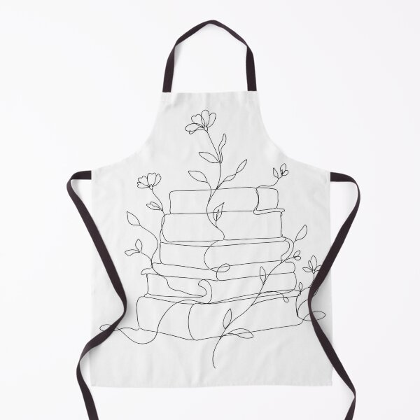 Item preview, Floral Book Stack Minimal Line Art designed and sold by MWprint.