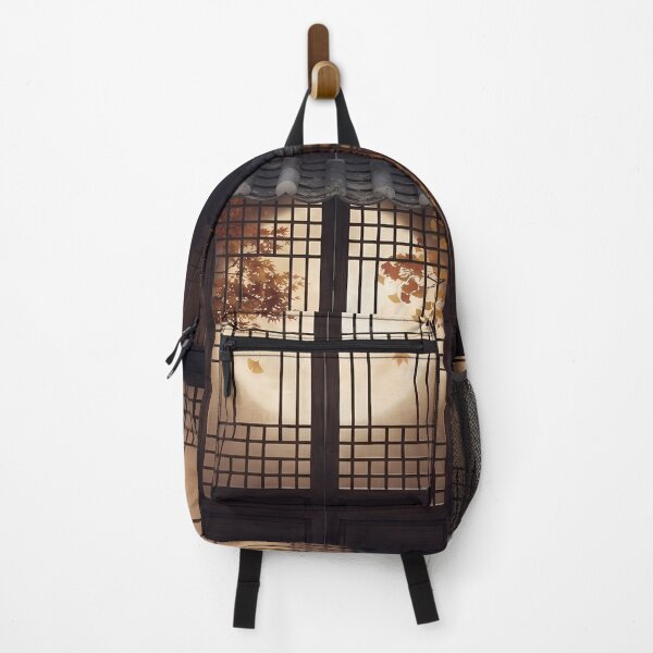 Item preview, Golden Moonlight Through Korean Traditional Lattice Window & Autumn Maple Leaves - Cozy Fall Night Aesthetic designed and sold by SOOstudio73.