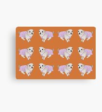 Floral Chihuahua Canvas Print