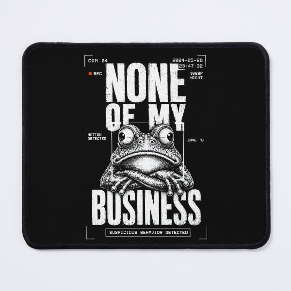 Item preview, None Of My Business Funny Frog Security Camera Vintage Meme Graphic Art designed and sold by AbderraimArt.