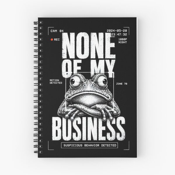 Item preview, None Of My Business Funny Frog Security Camera Vintage Meme Graphic Art designed and sold by AbderraimArt.