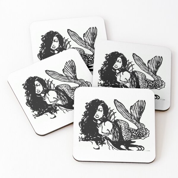 Item preview, Black And White Mermaid  designed and sold by Chad's Fresh Art.