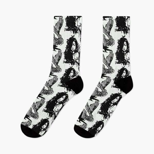 Item preview, Black And White Mermaid  designed and sold by Chad's Fresh Art.