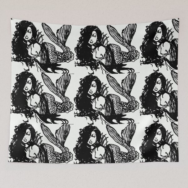 Item preview, Black And White Mermaid  designed and sold by Chad's Fresh Art.