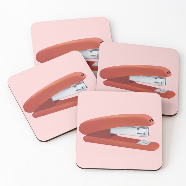 Item preview, Kawaii Red Retro Desktop Stapler Art designed and sold by Designs By Amber.