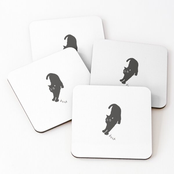 Item preview, Black Cat Stretching Cute Minimalist Illustration designed and sold by odin655.