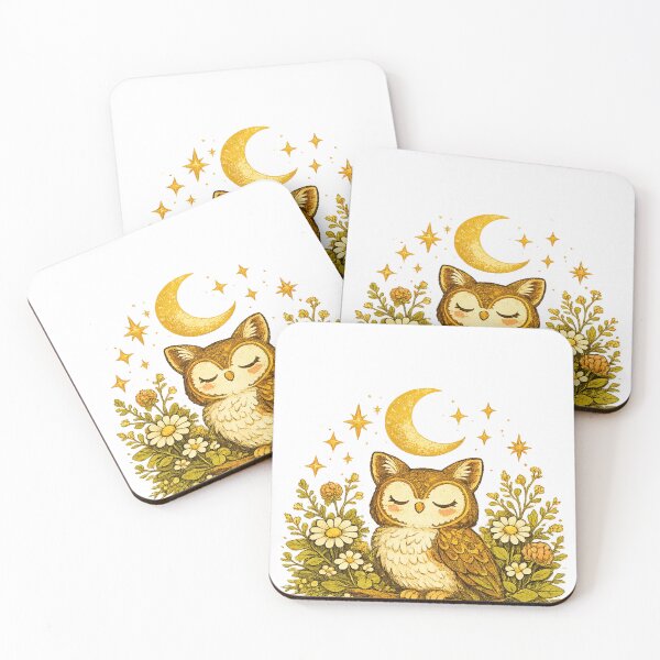 Item preview, Moonlit Woodland Owl designed and sold by Gold&pixels.