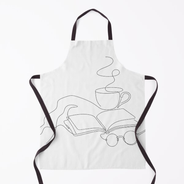 Item preview, Cozy Reading With Coffee Line Art designed and sold by MWprint.