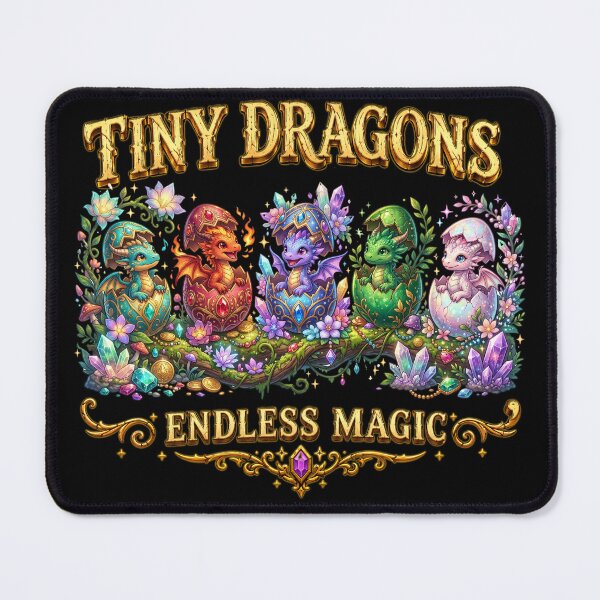 Item preview, Tiny Dragons Endless Magic – Cute Baby Dragons in Crystal Eggs Fantasy Art designed and sold by Spyshirt.