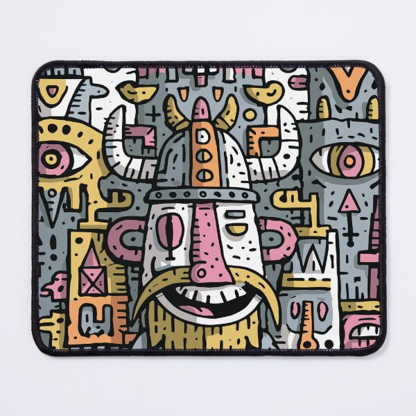 Item preview, Tribal Totem Doodle Art - Ancient Warrior Faces designed and sold by Romgora.