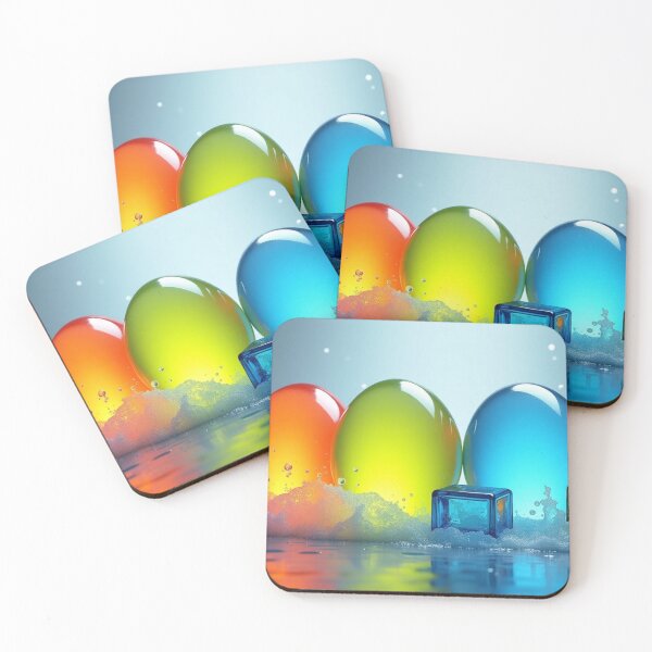 Item preview, Colorful Abstract Glass Orbs with Water Splash. designed and sold by fbtrisha.