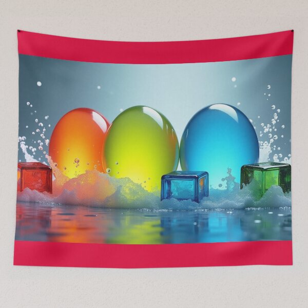 Item preview, Colorful Abstract Glass Orbs with Water Splash. designed and sold by fbtrisha.