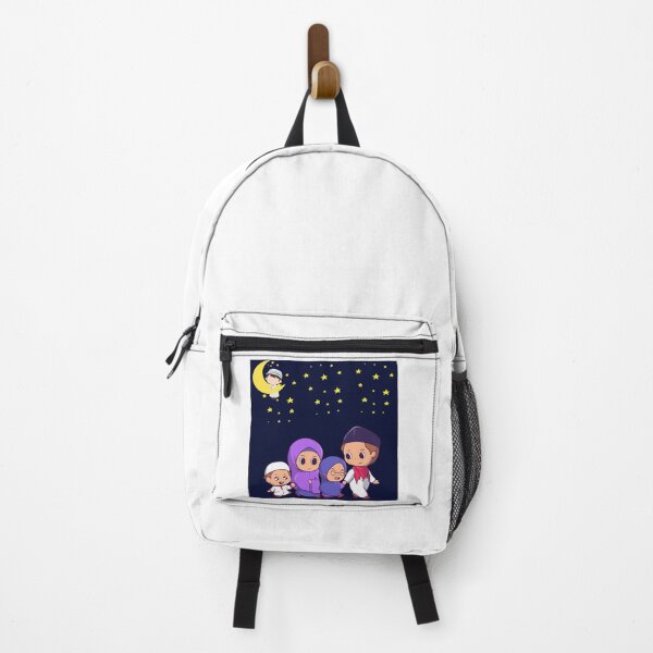 Item preview, Cute Muslim Family Under the Ramadan Moon | Islamic Kids Illustration designed and sold by Emanartstudio14.