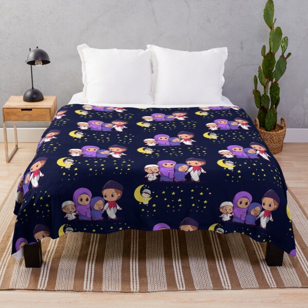 Item preview, Cute Muslim Family Under the Ramadan Moon | Islamic Kids Illustration designed and sold by Emanartstudio14.