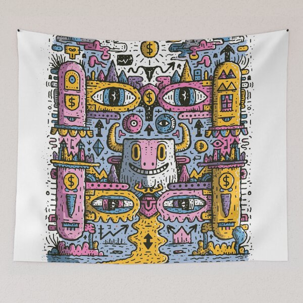 Item preview, Vibrant Maximalist Monster Dreamscape designed and sold by Romgora.