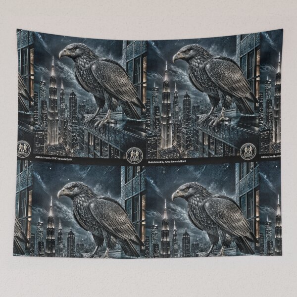 Item preview, Metal Eagle Art Print Urban Skyline designed and sold by The Empire Of Digital Art..