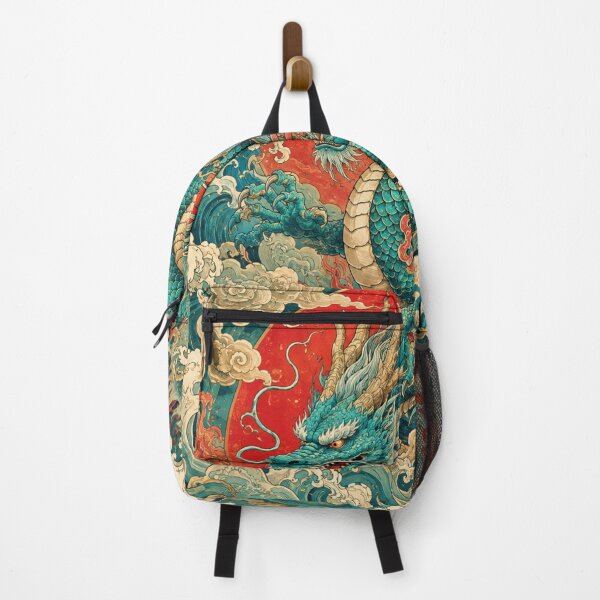 Item preview, Emerald Dragon Rising Through Ocean Waves designed and sold by MWprint.