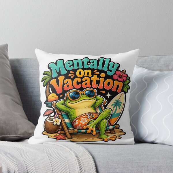 Item preview, Mentally On Vacation Funny Frog designed and sold by PixoNest.