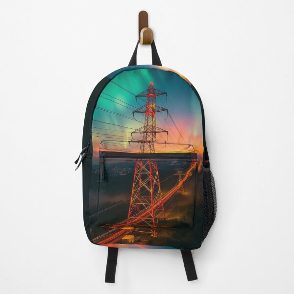 Item preview, Aurora Over the Grid | Electricity Pylon Landscape designed and sold by Pylon-Bureau.