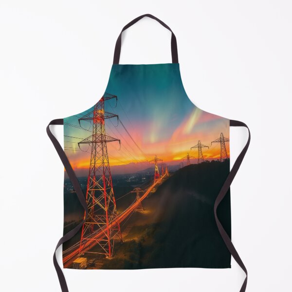 Item preview, Aurora Over the Grid | Electricity Pylon Landscape designed and sold by Pylon-Bureau.