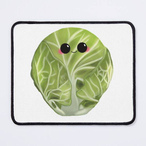 Item preview, Kawaii Festive Christmas Brussels Sprout Art designed and sold by Designs By Amber.