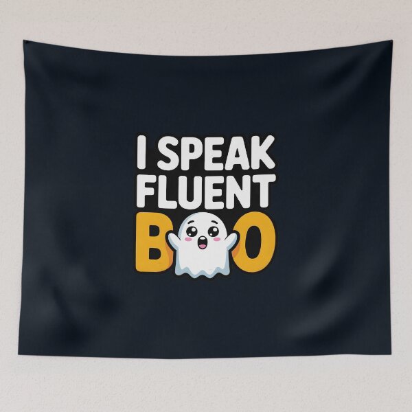 Item preview, I Speak Fluent Boo – Funny Halloween Ghost Design designed and sold by Jollys-ArtShop.