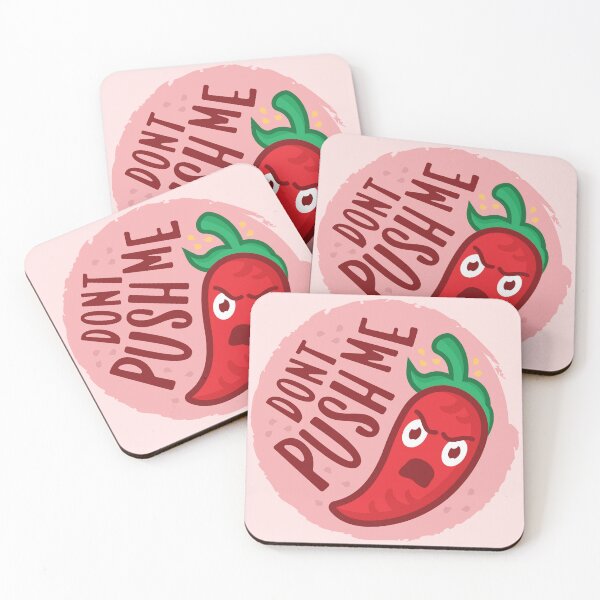 Item preview, Moody Veggie Dont Push Me Chili Pepper Design designed and sold by ShopYusu.