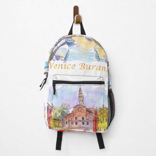 Item preview, Venice Burano Island Colorful Houses Watercolor Art designed and sold by NareArt.