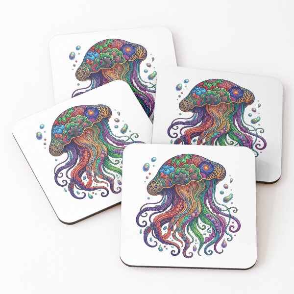 Item preview, Colorful Jellyfish | Ocean Sea Life Art Collection designed and sold by Zaru Art Studio.