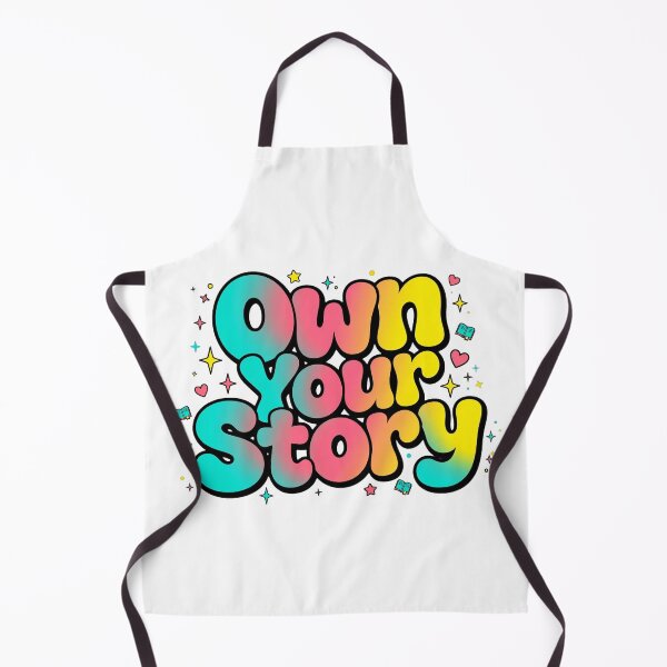 Item preview, Own Your Story Rainbow Gradient Open Book Retro Typography Quote designed and sold by AuraVibesArts .