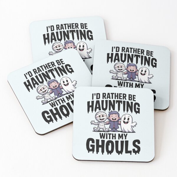 Item preview, I’d Rather Be Haunting with My Ghouls – Funny Halloween Friends Design designed and sold by Jollys-ArtShop.