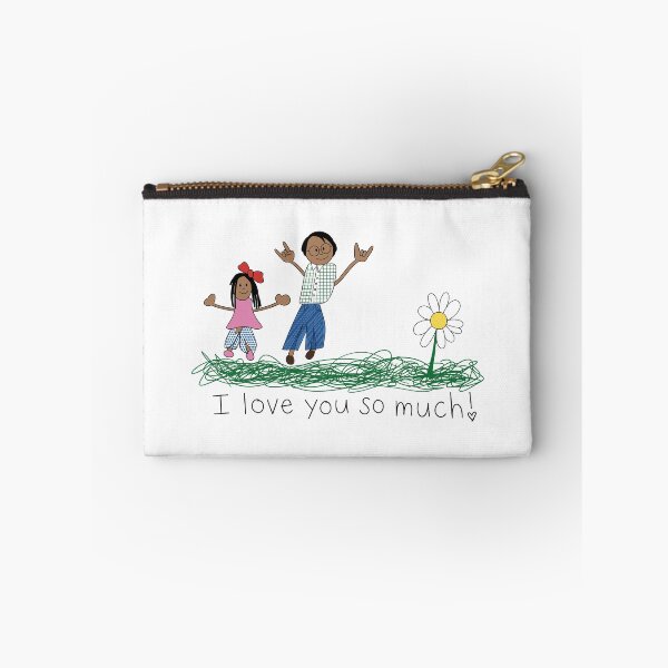 Item preview, I Love You So Much Cute Doodle Family Father Daughter / I Love You So Much Naive Doodle Art Drawing designed and sold by Krasnovaovaova.