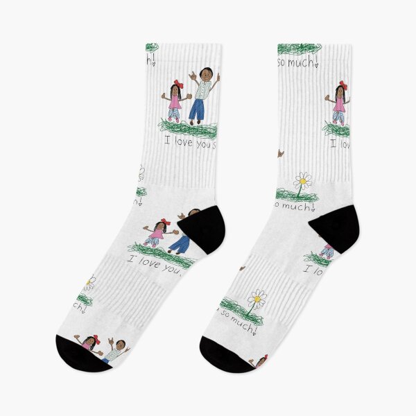 Item preview, I Love You So Much Cute Doodle Family Father Daughter / I Love You So Much Naive Doodle Art Drawing designed and sold by Krasnovaovaova.