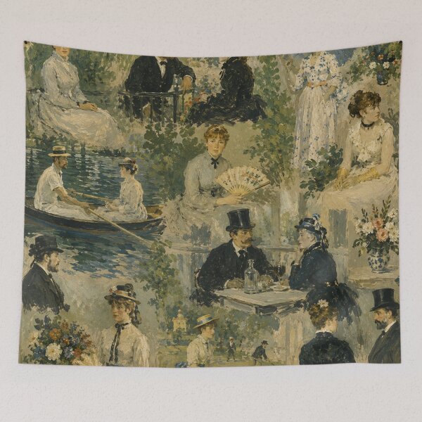 Item preview, French Impressionist Garden Life Collage – Belle Époque Summer Romance Fine Art designed and sold by rimmatv.