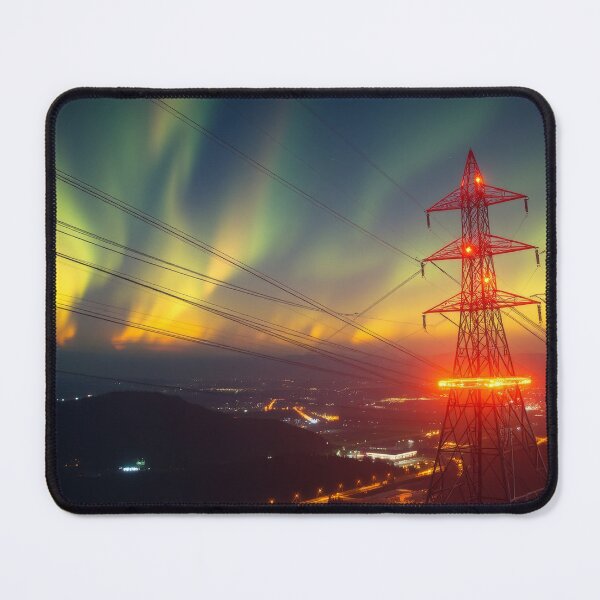 Item preview, Guardian of the Grid | Aurora Pylon Art designed and sold by Pylon-Bureau.