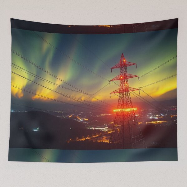 Item preview, Guardian of the Grid | Aurora Pylon Art designed and sold by Pylon-Bureau.